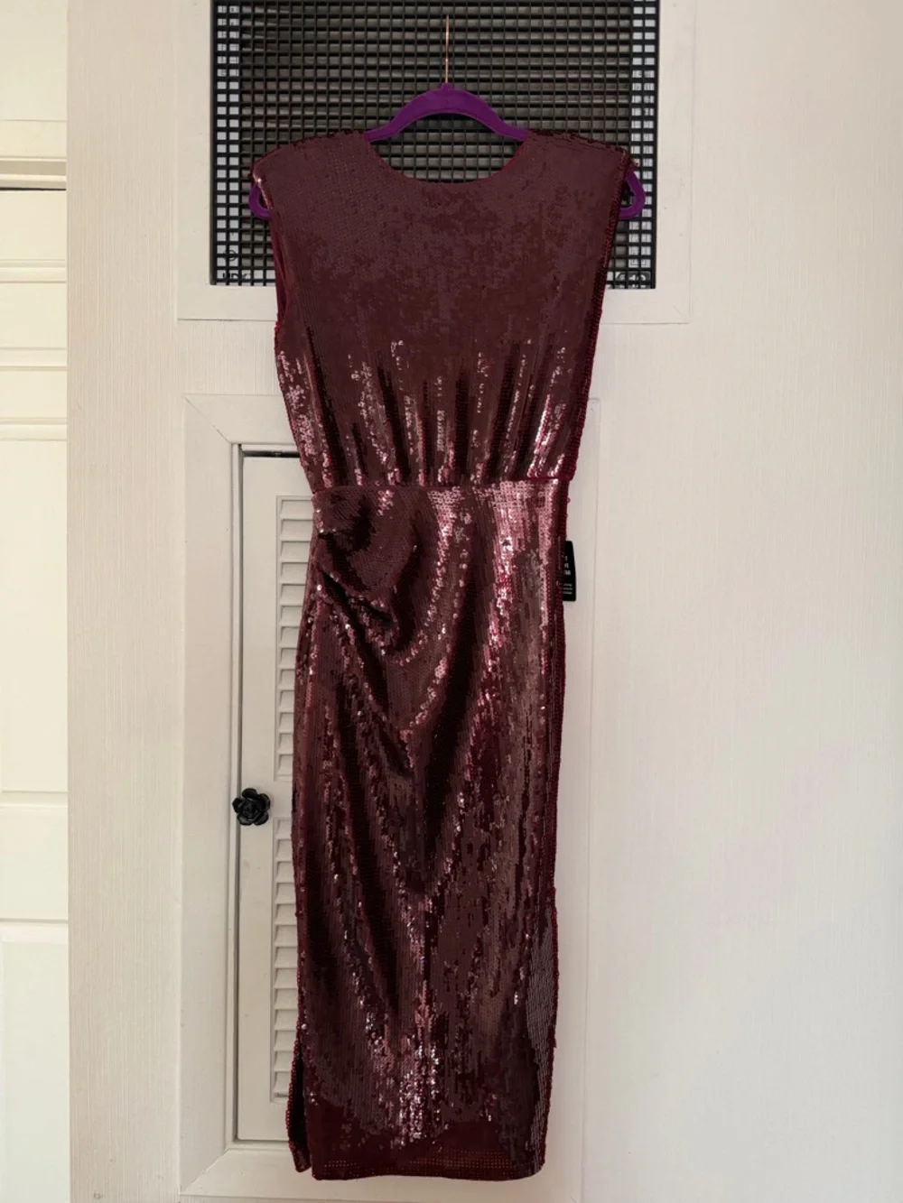 Express Burgundy Sequin Midi Dress Sz xs NWT